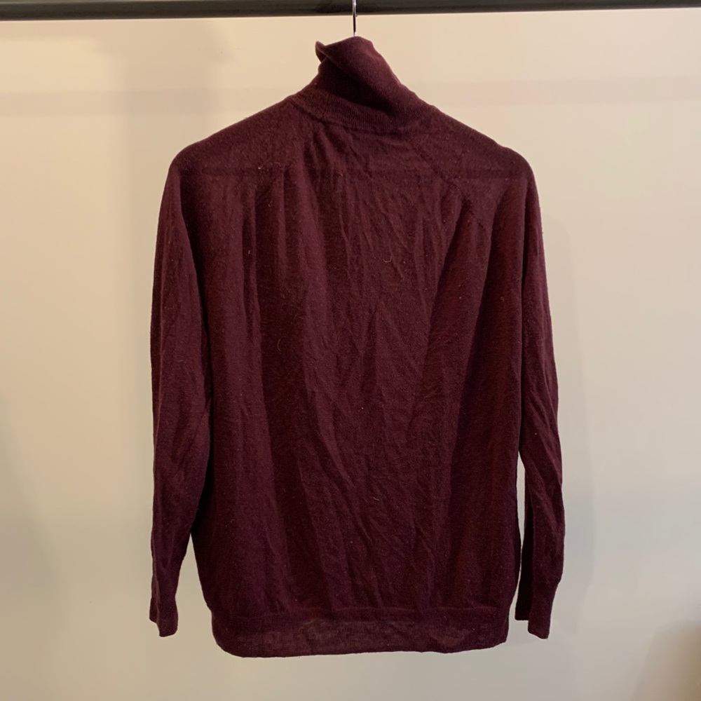 Vince burgundy cashmere blend turtleneck